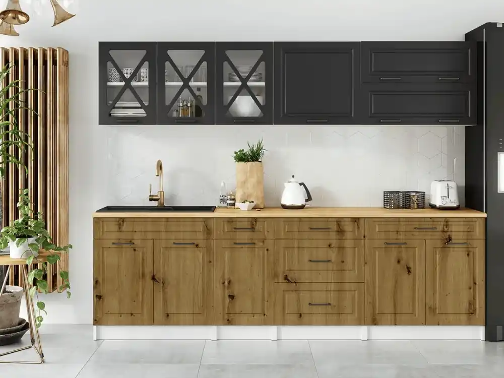 Vysoce Kvalitní Kuchyňská linka Tyra 260/260 grafit/artisan MAT