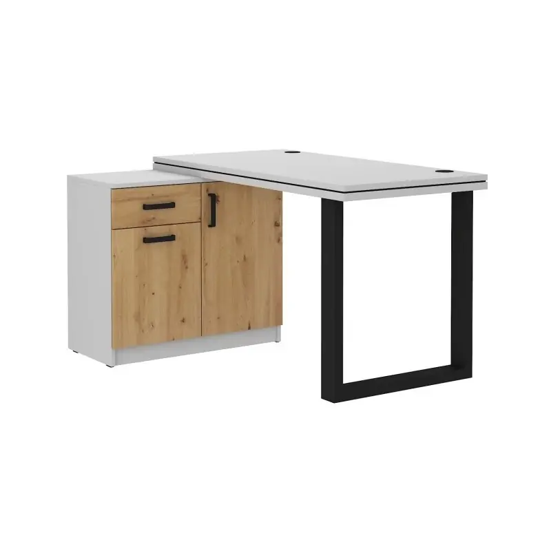 Nejprodávanější Psací stůl s komodou Matylda 140 dub artisan/sv.šedá
