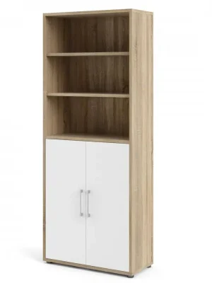 Značkový Knihovna Office 80400/122 dub sonoma/bílá