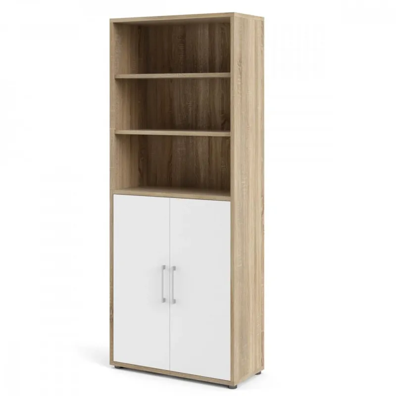 Značkový Knihovna Office 80400/122 dub sonoma/bílá