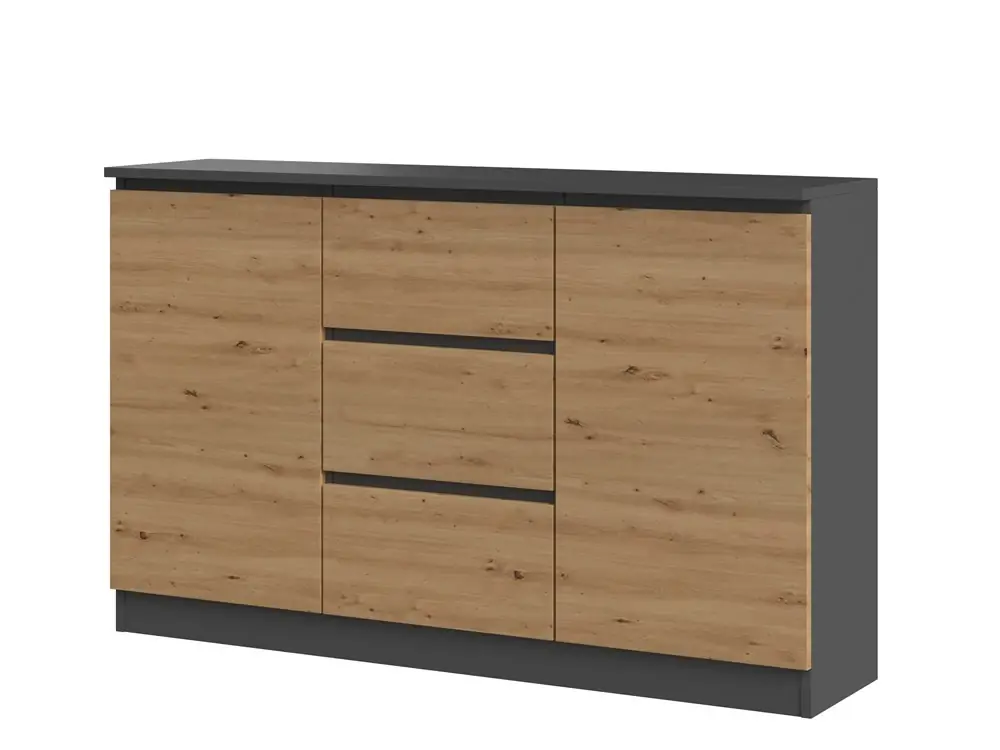Hit Sezóny Komoda Topa 2D3S 120 antracit/dub artisan