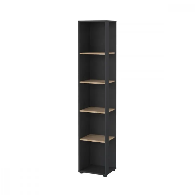 Super Cena Knihovna Sigal 590 šedá/jackson hickory