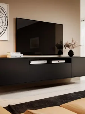 Závěsná TV skříňka Log 200 černá Značkový