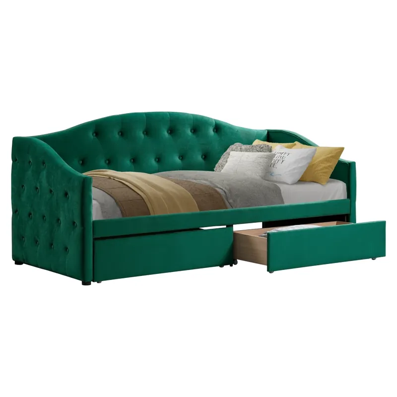 Postel s úložným prostorem, 90x200, zelená Velvet látka, ZASKA Kup Teď