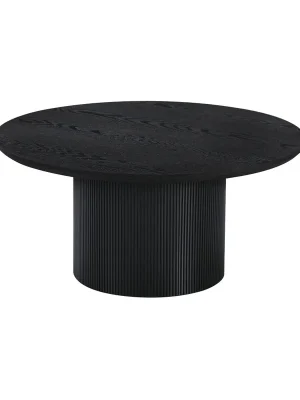Koupit Online Konferenční stolek, černá, průměr 80 cm, MAHIR TYP 2