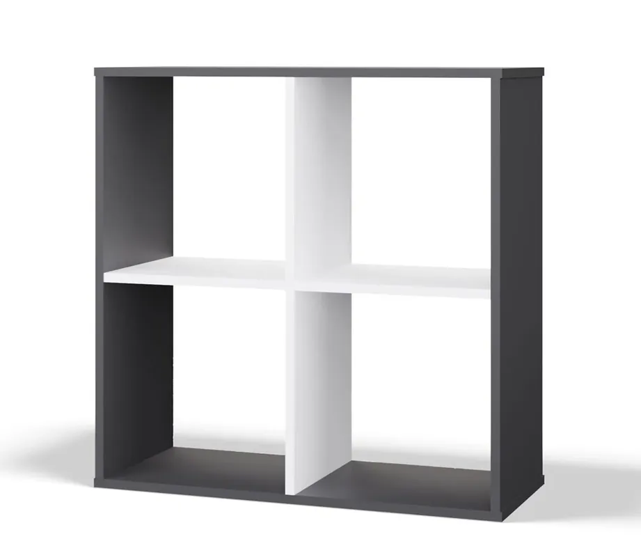 Rychlé Dodání Regál Manja 2x2 antracit/bílá