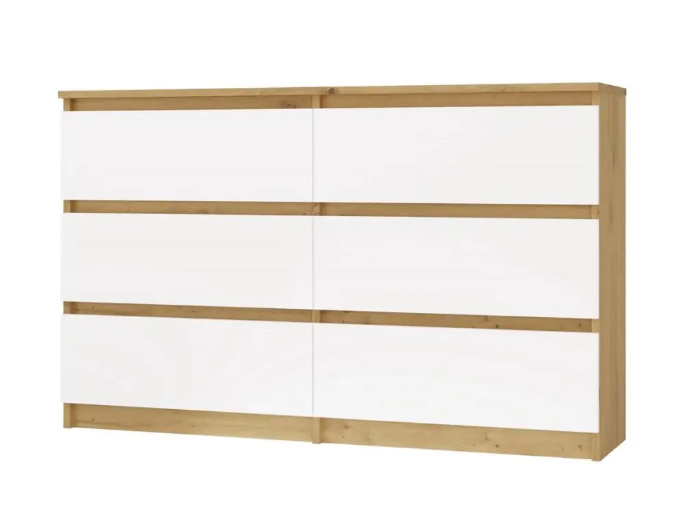 Cenově Výhodný Komoda Malvína M6 120 dub artisan/bílá