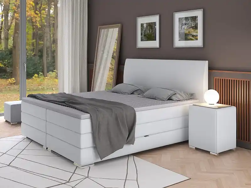 Rychlé Dodání Postel boxspring Lotus 270x220 s úložným prostorem - výběr barev