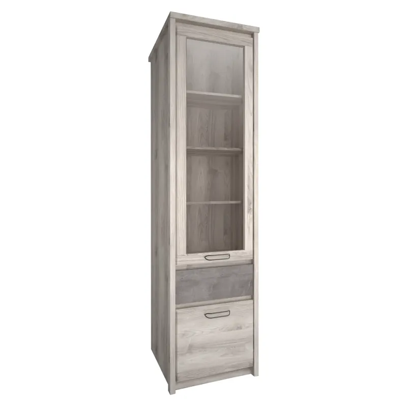Vrácení Zdarma Vitrína 1D1W1S, kaštan nairobi / onyx, JESI NEW
