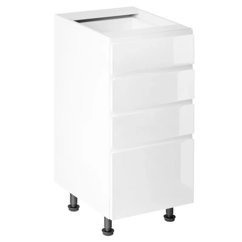 Akční Cena Spodní skříňka, bílá / bílá extra vysoký lesk HG, AURORA D40S4