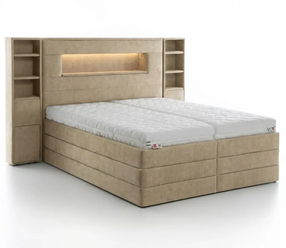 Autentický Luxusní čalouněná postel Polar plus 160x220 cm