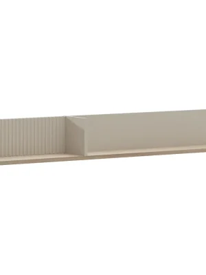 Zlevněný Závěsná police 135, šedohnědá Taupe/dub silverjack, DOMCA
