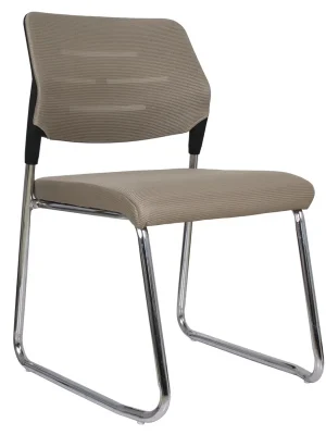 Zasedací židle, světle hnědá/chrom, KLEDI Horká Nabídka