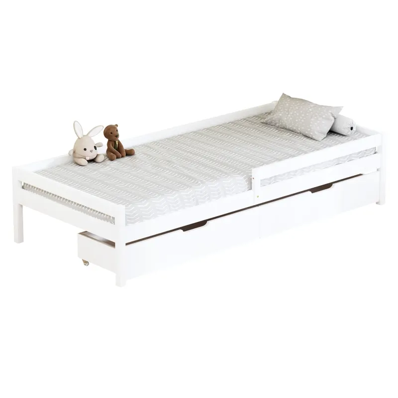 Koupit Online Postel s úložným prostorem, 90x200, bílá, MIX NEW