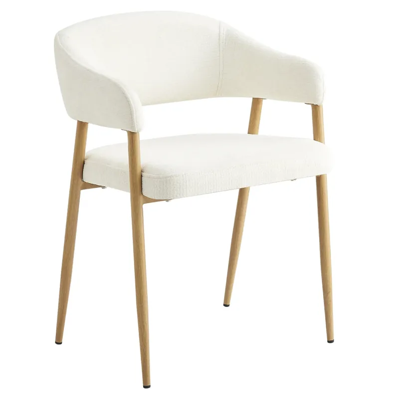 Designové jídelní křeslo, krémová/buk, NIZAR TYP 1 Tovární Cena