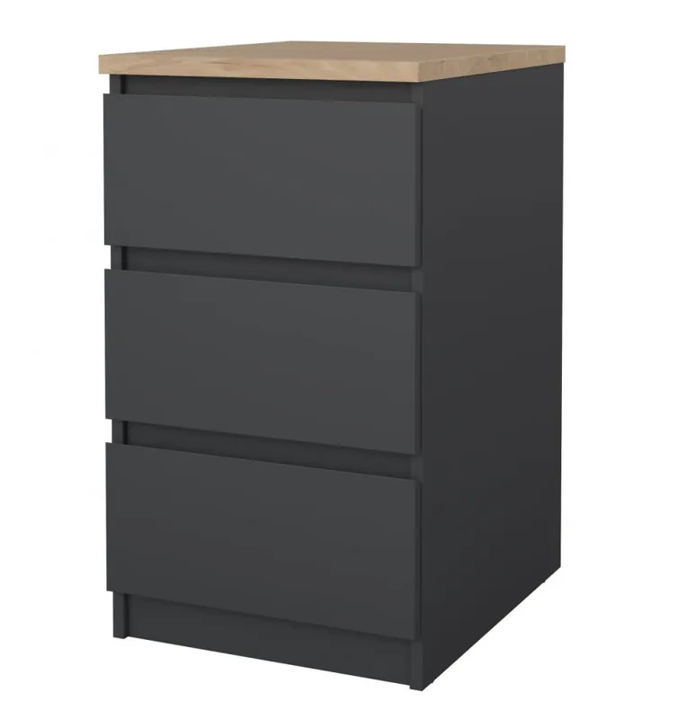 Autentický Komoda Simplicity 237 šedá/jackson hickory