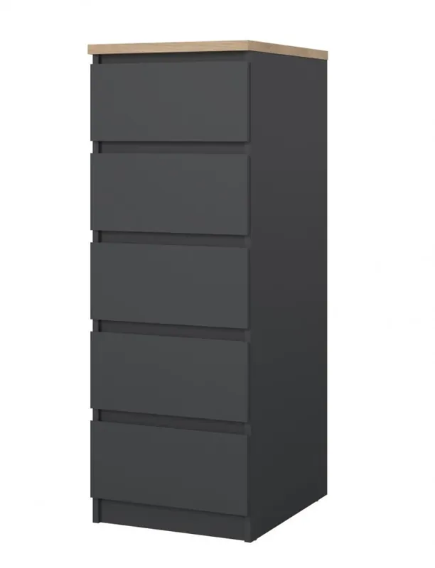 Super Cena Komoda Simplicity 233 šedá/jackson hickory