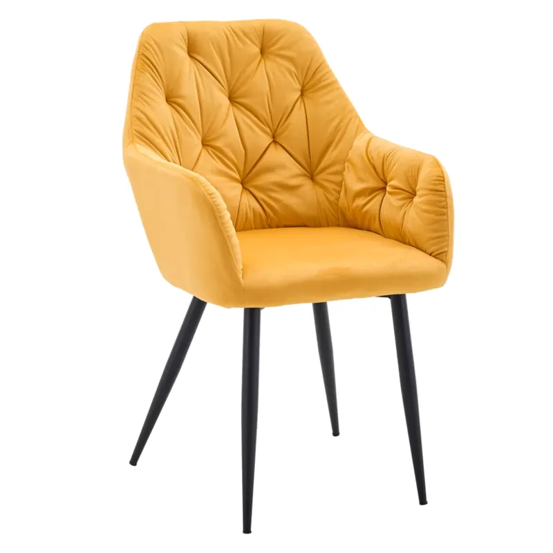Cenově Výhodný Designové křeslo, žlutá Velvet látka, VERIO NEW