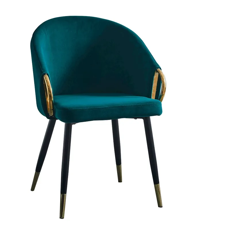 Pouze Dnes Designové křeslo, smaragdová velvet látka / gold chrom zlatý, DONKO