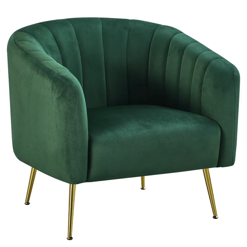 Speciální Cena Designové křeslo, tmavě zelená Velvet látka/gold chrom-zlatý, BAGY