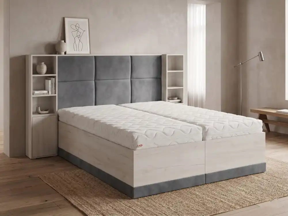 Postel s čalouněným čelem Ontario plus 250x200 Finální Výprodej