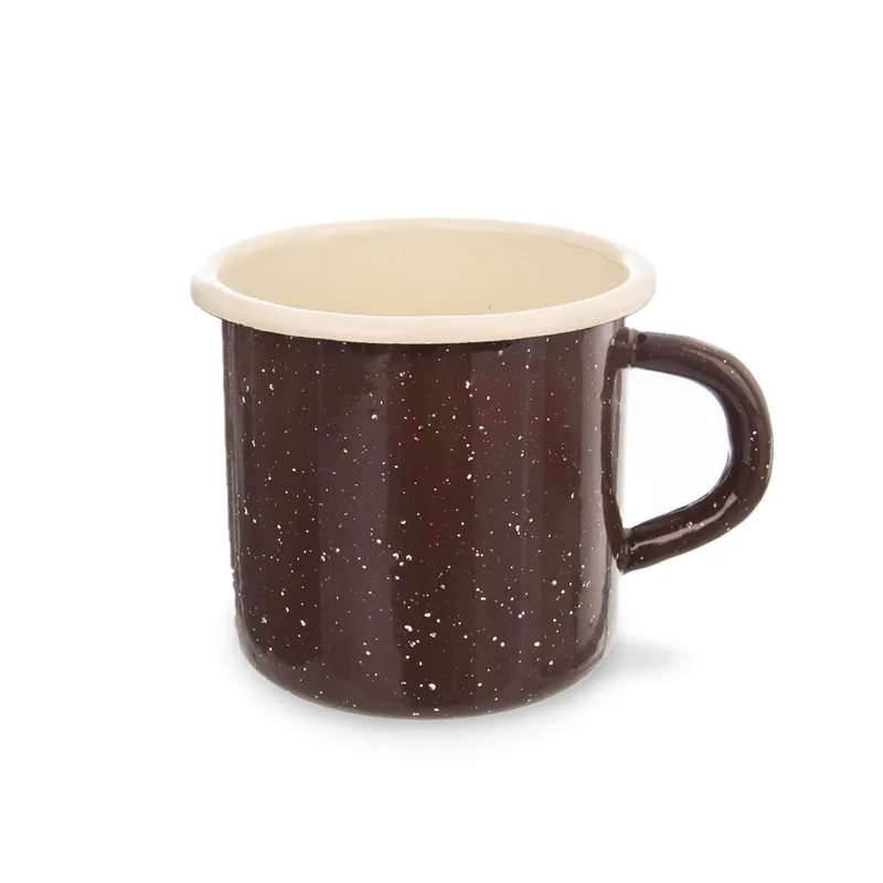 Hrnek smalt BROWN 0,4 l, pr. 8 cm Zlevněný