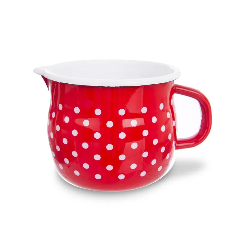 Hrnek smalt TEČKA Belly 1,2 l, pr. 12 cm Dokud Zásoby Vydrží