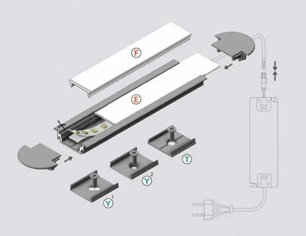 Přímo Od Výrobce Profil GROOVE LINE 14 hliník anoda 2000mm