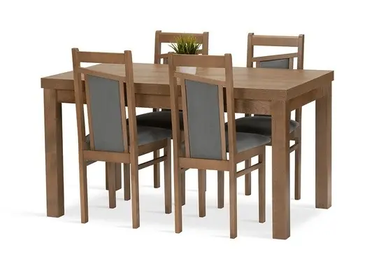 Jídelní set Magnum 4 dub lefkas/šedá Akční Cena