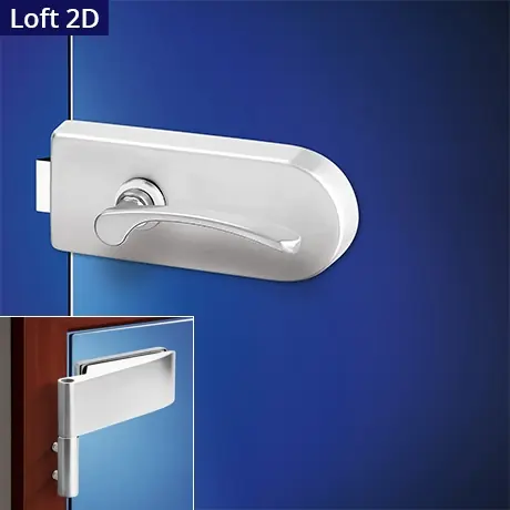 Jana Loft kování na skleněné dveře OV + 2D matný nikl Zlevněný