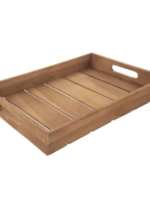 Zlevněný Tác týkové dřevo servírovací 39x29 cm