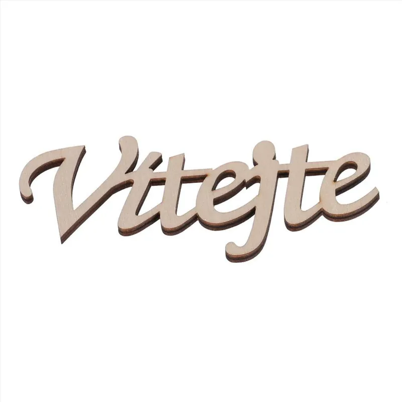 Cedulka "Vítejte", barva přírodní. V sáčku 12ks, Aktuální