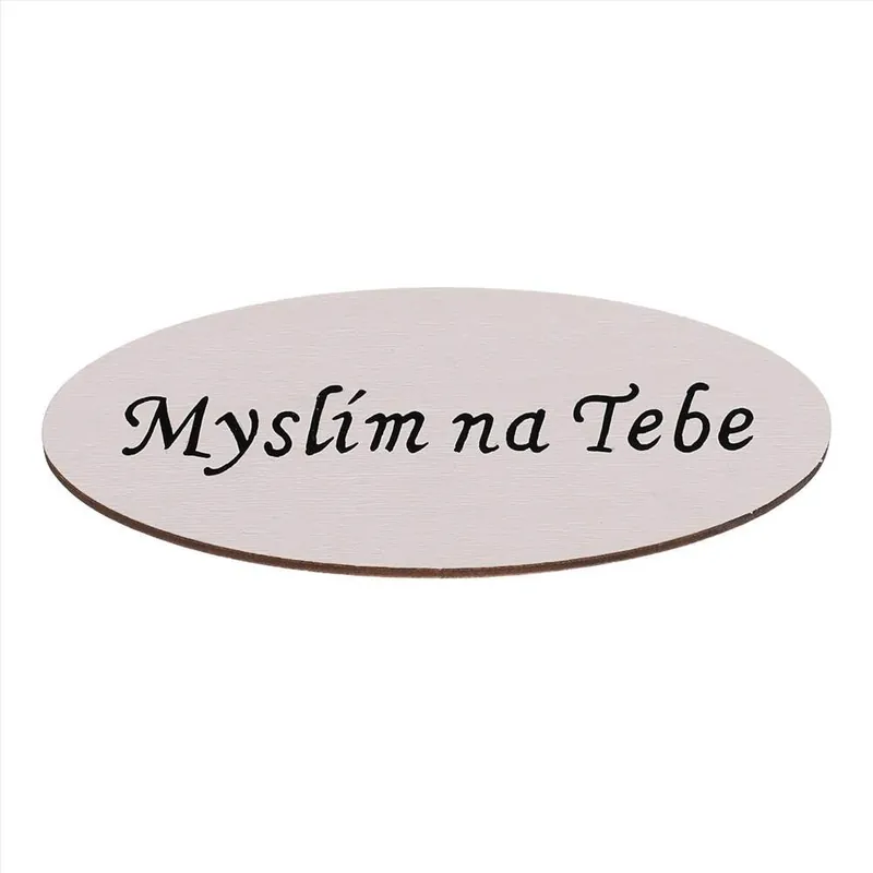 Dokud Zásoby Vydrží Cedulka "Myslím na Tebe", barva bílá. V sáčku 12ks,