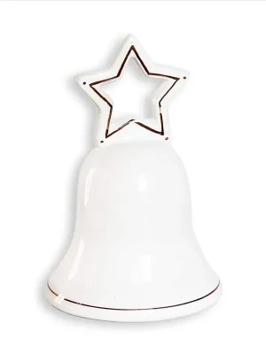 Zvonek porcelán 9cm bílá Poslední Šance
