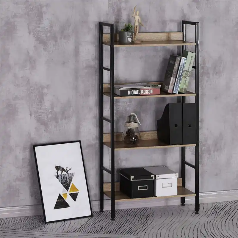 Regál, mdf, hnědá, GD-314 OAK Rychlé Dodání