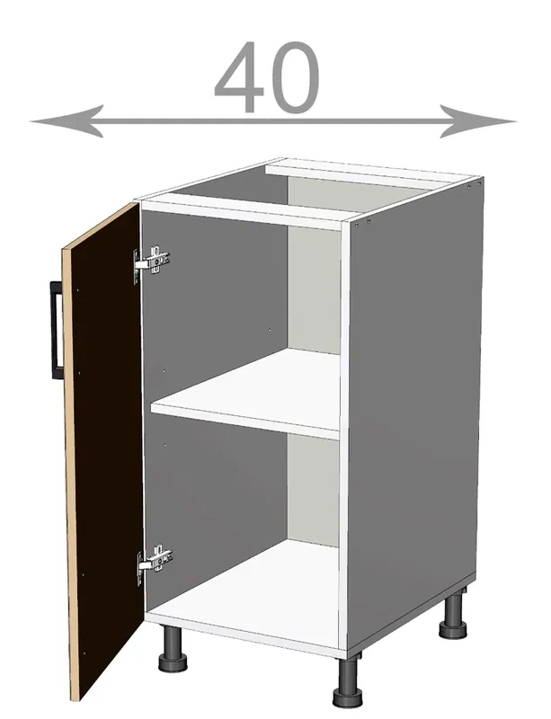 Zlevněný Capri L4082, kuchyňská skříňka š.40, korpus dub Sonoma, dvířka grafit