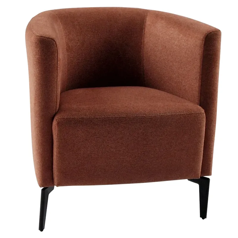 Designové křeslo, terakota/černá, KAPY Oblíbený