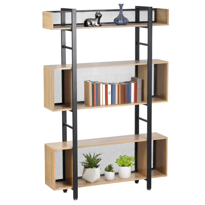 Must-Have 3-policový regál, dub/černá, KILIS NEW TYP 3
