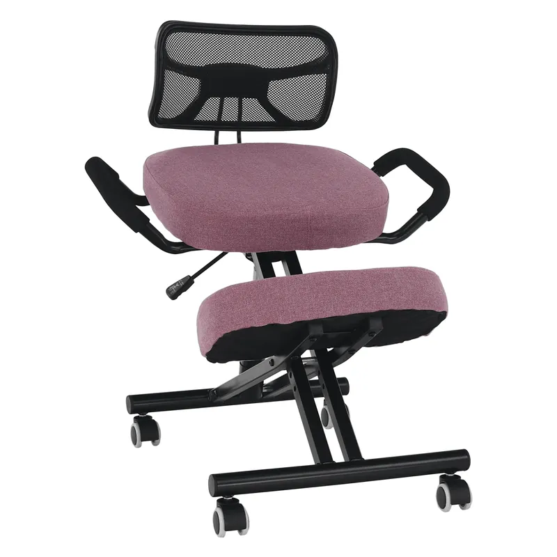 Sleva Ergonomická klekačka, růžová/černá, RUFUS