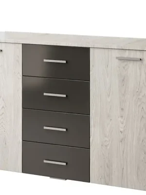 AGADIR kombinovaná komoda, antracit/light artwood Sezónní Sleva