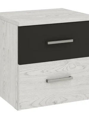 AGADIR noční stolek, antracit/light artwood Akce
