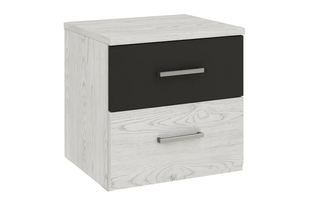 AGADIR noční stolek, antracit/light artwood Akce