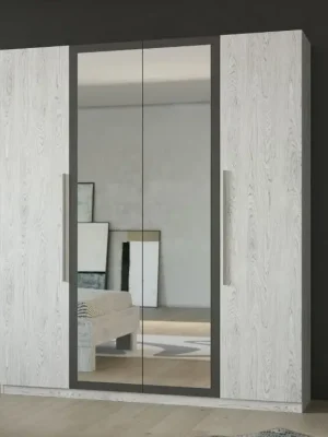 AGADIR šatní skříň 4D, antracit/light artwood Originální