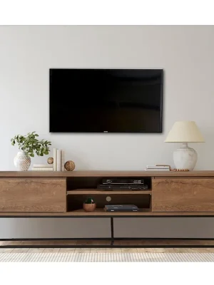 ZIBELO TV stolek na nožičkách, ořech/černá Nejlepší Volba
