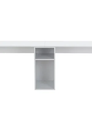 Zlevněný Twin Study Desk dvojitý psací stůl, bílá / zlatá