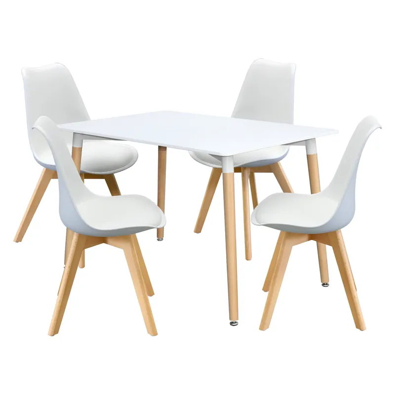 Jídelní stůl 120x80 QUATRO bílý + 4 židle QUATRO bílé Nejprodávanější
