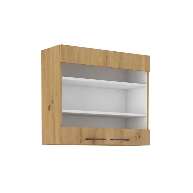 Horní skříňka, černý mat / dub artisan, Monro 80 GS-72 2F Poslední Šance