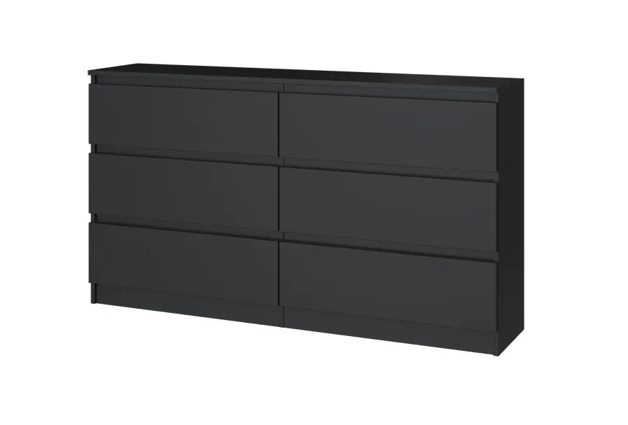 Komoda Malvína M6 140 černá Pouze Dnes