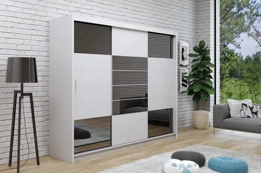 Vrácení Zdarma Šatní skříň FRANKLIN 2 250 bílá/grafit