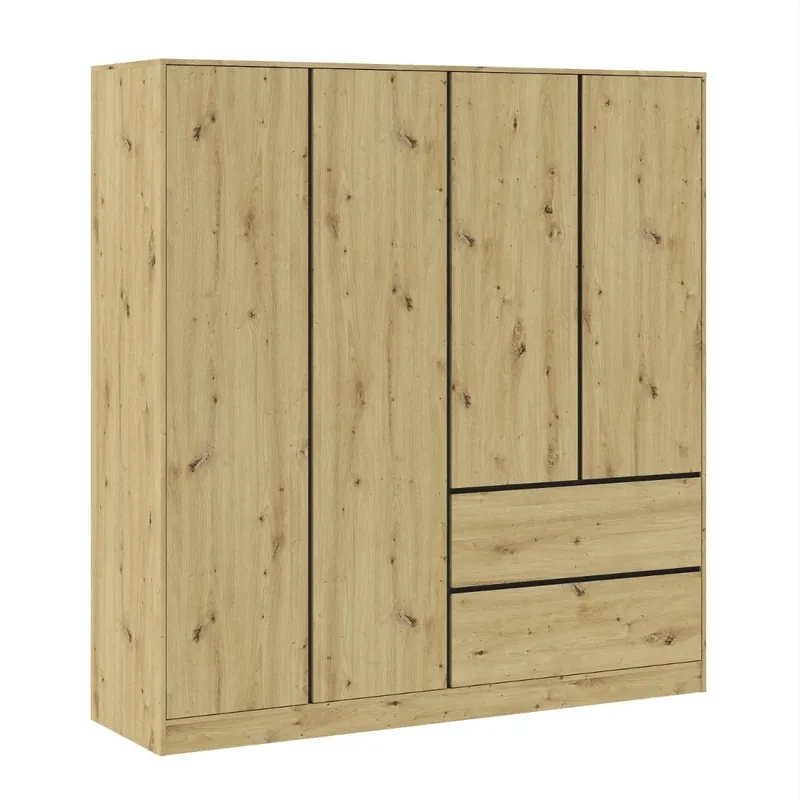 Horká Nabídka Šatní skříň 4D2S BURELA dub artisan/antracit